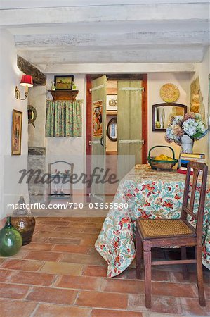 Interieur des Hauses, Caunes-Minervois, Aude, Languedoc-Roussillon, Frankreich