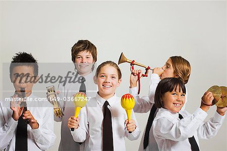 kids playing musical instruments