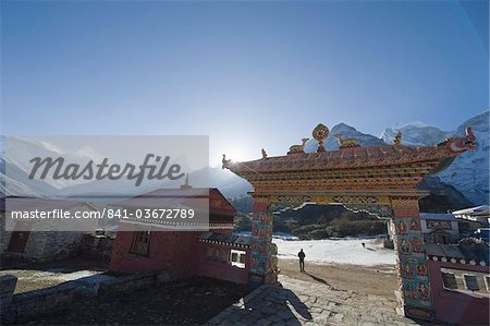 Monastère de Tengboche, Tengboche, région de l'Everest Solu Khumbu, Parc National de Sagarmatha, Himalaya, Népal, Asie