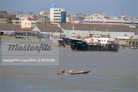 The harbour, Yangon (Rangoon), Myanmar (Burma), Asia