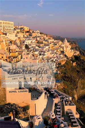 Fira, l'île de Santorini (Thira), Iles des Cyclades, Aegean, îles grecques, Grèce, Europe