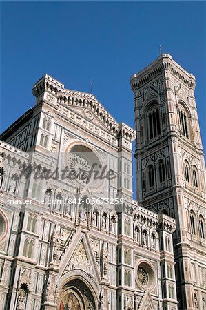 Duomo and campanile (cathedral and bell tower), Florence, UNESCO World Heritage Site, Tuscany, Italy, Europe