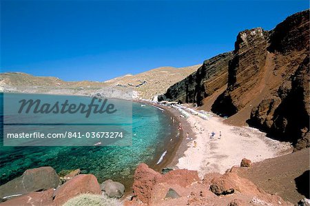 Roter Strand, Akrotiri, Insel Santorini (Thira), Kykladen, Aegean, griechische Inseln, Griechenland, Europa