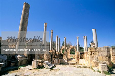 Hadrians Bad, Leptis Magna, UNESCO World Heritage Site, Tripolitanien, Libyen, Nordafrika, Afrika