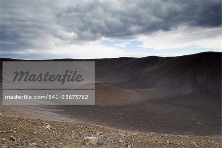 Hverfjall volcan, Reykjahlid, en Islande, les régions polaires Hverfjall volcan, Reykjahlid, en Islande, les régions polaires
