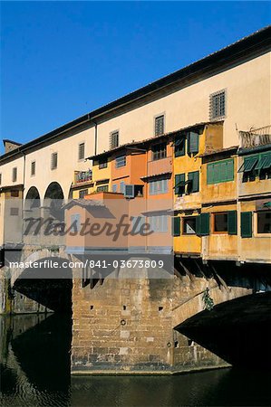 Ponte Vecchio über den Arno Fluss, Florenz, Toskana, Italien, Europa