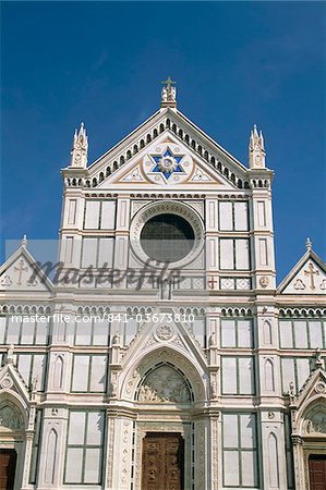 Santa Croce église, patrimoine mondial UNESCO, Florence, Toscane, Italie, Europe