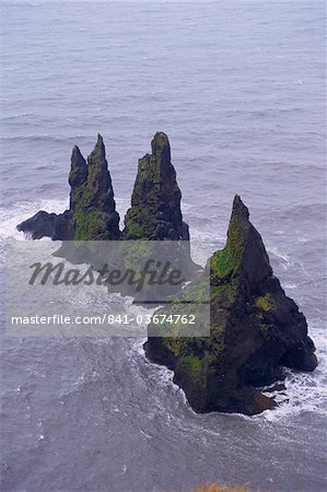 Famous Reynisdrangar sea stacks near Vik, south coast of Iceland (Sudurland), Iceland, Polar Regions