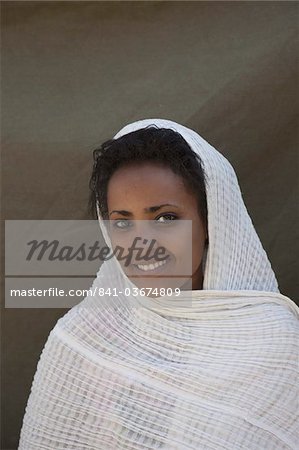 Amharic woman, Gondar, Ethiopia, Africa