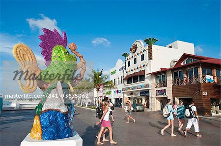 Carnival decorations in San Miguel, Isla de Cozumel (Cozumel Island), Cozumel, off the Yucatan, Quintana Roo, Mexico, North America
