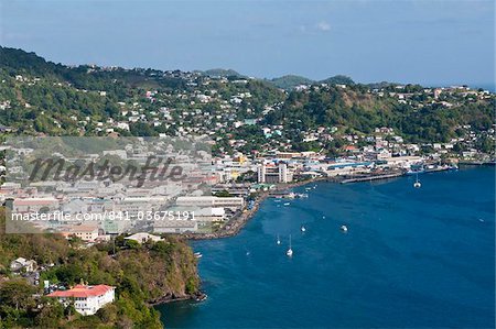 Kingstown et harbour, St. Vincent, St. Vincent et les Grenadines, au vent Iles, Antilles, Caraïbes, Amérique centrale