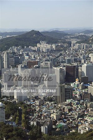 Overview of city, Seoul, South Korea, Asia