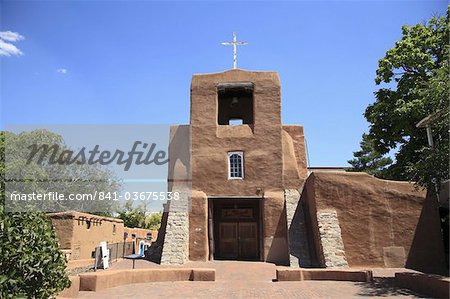 San Miguel Mission Church, oldest church in the United States, Santa Fe, New Mexico, United States of America, North America