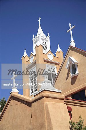 Église de San Felipe de Neri, Old Town, Albuquerque, Nouveau-Mexique, États-Unis d'Amérique, l'Amérique du Nord