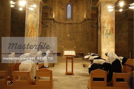 Vesper bei Abu Gosh Benediktiner Kloster, Israel, Naher Osten