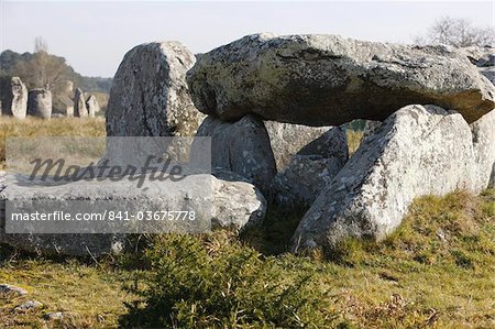 Kermario menhirs in Carnac, Morbihan, Brittany, France, Europe