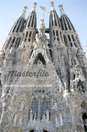 Portail de la Nativité, Sagrada Familia, patrimoine mondial de l'UNESCO, Barcelone, Catalogne, Espagne, Europe
