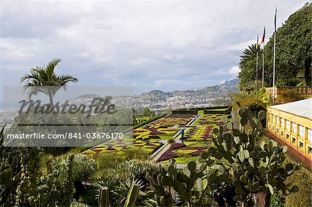 Vue sur le jardin botanique, Funchal, Madeira, Portugal, Europe