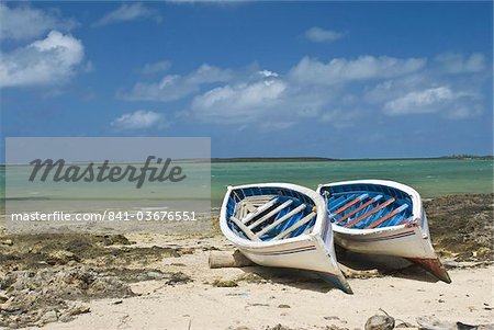 Fischerboote auf der Insel Rodrigues, Mauritius, Indischer Ozean, Afrika