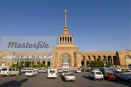 The railway station of Yerevan, Armenia, Caucasus, Central Asia, Asia