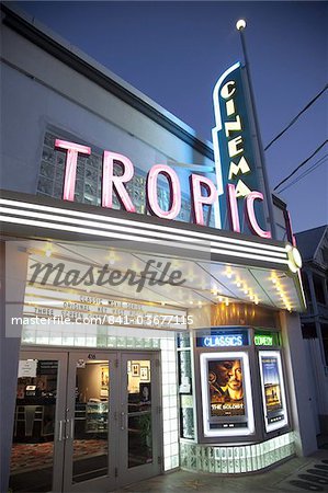 Tropic cinéma, un immeuble à Key West, Floride, États-Unis d'Amérique, l'Amérique du Nord art déco