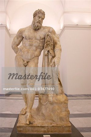 Marmor Figur, Skulptur, die aus dem Jahrhundert n. Chr., Nationales Archäologisches Museum, Neapel, Kampanien, Italien, Europa