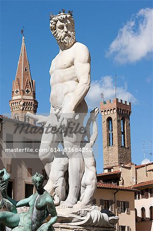Neptune fountain in Piazza della Signoria, Florence, Italy