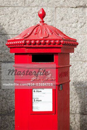 Red post box, London
