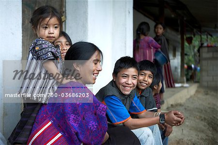 Coffee Plantation Workerers and Children, Finca Vista Hermosa, Huehuetenango, Guatemala