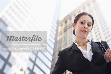 Businesswoman outdoors, portrait