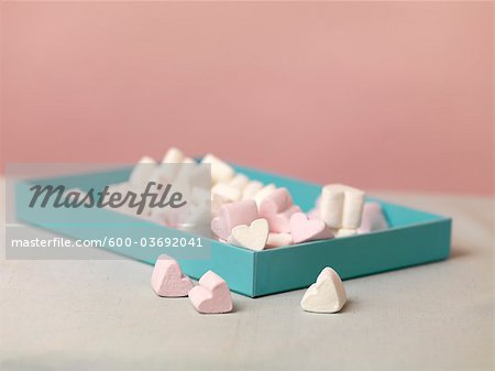 Box of Heart-shaped Marshmallows