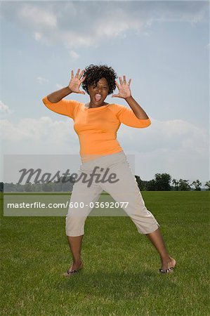 Woman Posing Outdoors