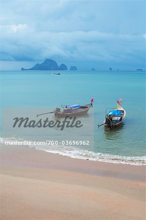 Boats at Ao Nang Beach, Krabi, Thailand