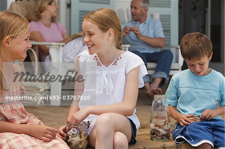 Family on Porch