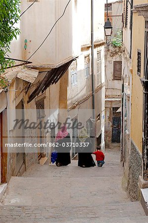 Algeria, Algiers. Women in the Kasbah.