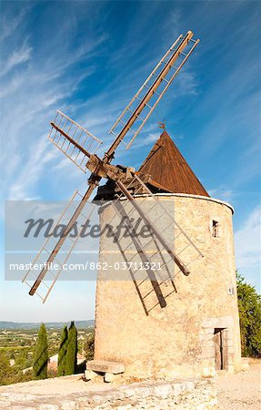 Windmill near Saint Saturnin-les-Apt, Provence, France