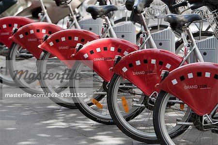 Lyon, France ; Location de vélos