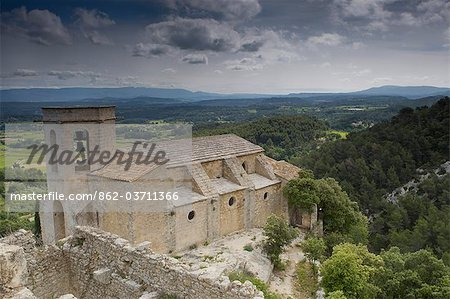 The ruins of the church at Oppede le Vieux in Provence France