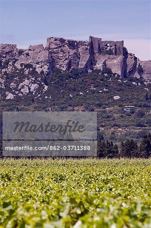View of Les Beaux in Provence France View of Les Beaux in Provence France