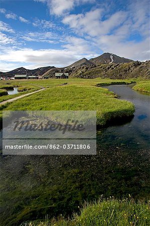 Iceland. The interior of southern Iceland is characterised by low lying,heavily eroded mountains of volcanic origin.