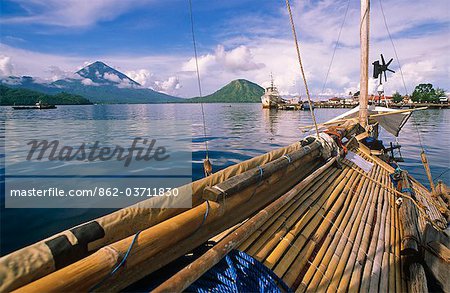 Indonesia,Sulawesi,Bitung. Boats in Bitung Harbour.