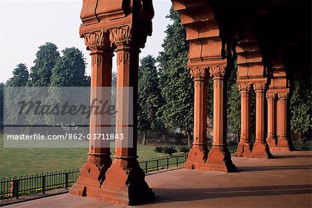 Colonnades of the Diwan-i-Am (Hall of Public Audiences) of The Red Fort