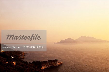Ansicht von Capri aus der sorrentinischen Küste