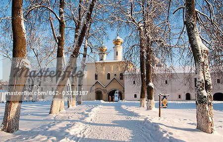 Entrance to the Bogorodichno-Uspenskij Monastery, Tikhvin, Leningrad region, Russia