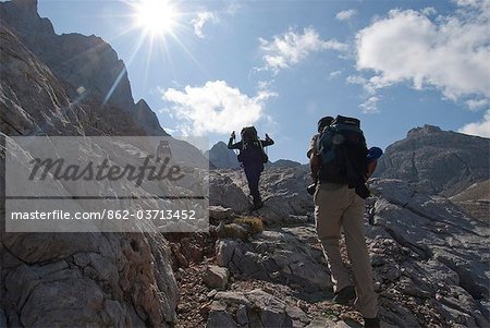 Scrambling in the Central Massif, Picos de Europa, Northern Spain