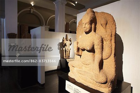 Relics of Anuradhapura period in National Museum, Cinnamon Gardens, Colombo, Sri Lanka