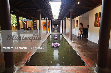 Asia, South Asia, Sri Lanka, Colombo, Kollupitiya, Courtyard Of The Gallery Cafe (Former Office Of Famous Sri Lankan Architect Geoffrey Bawa)