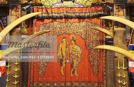 Shrine in Temple of the Tooth (Sri Dalada Maligawa), Kandy, Sri Lanka