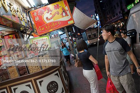 Chinatown street scene in Bangkok, Thailand