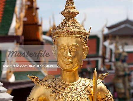 Szene um Wat Pho in Bangkok Thailand.